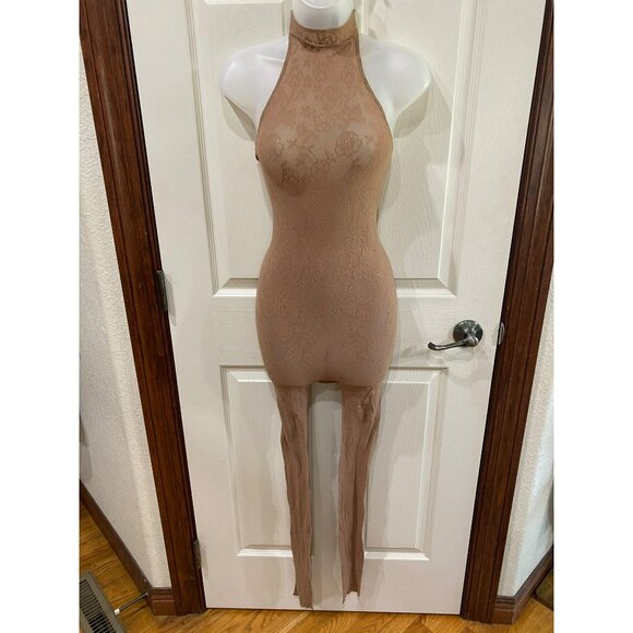 NWT SKIMS KNIT LACE CATSUIT Size XL Nude Color - Picture 6 of 7